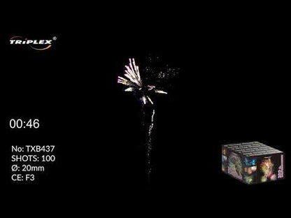 Baterie de artificii 100 focuri 20 mm Triplex TXB437